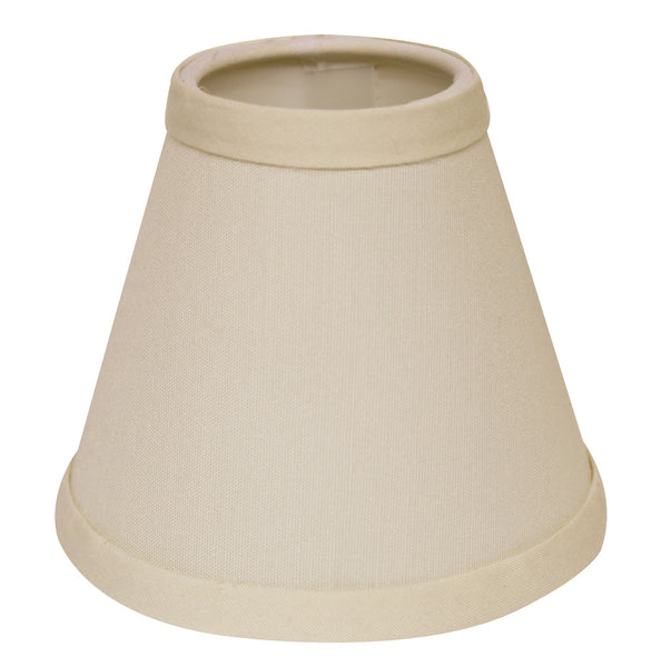 4" Ivory Set of 6 Chandelier No Slub Lampshades