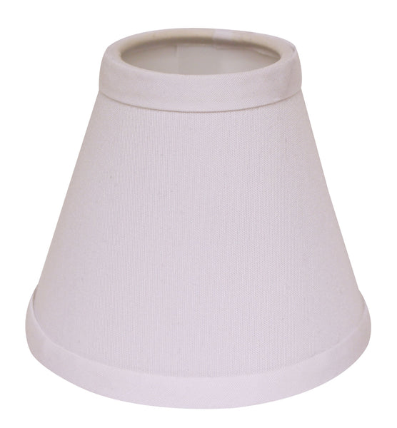 4" White Set of 6 Chandelier No Slub Lampshades