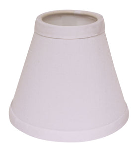 5" White Set of 6 Chandelier No Slub Lampshades