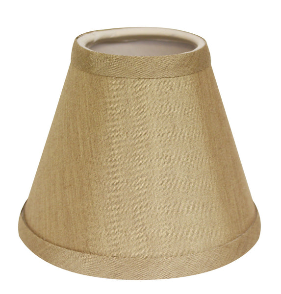 4" Pale Brown Set of 6 Chandelier No Slub Lampshades