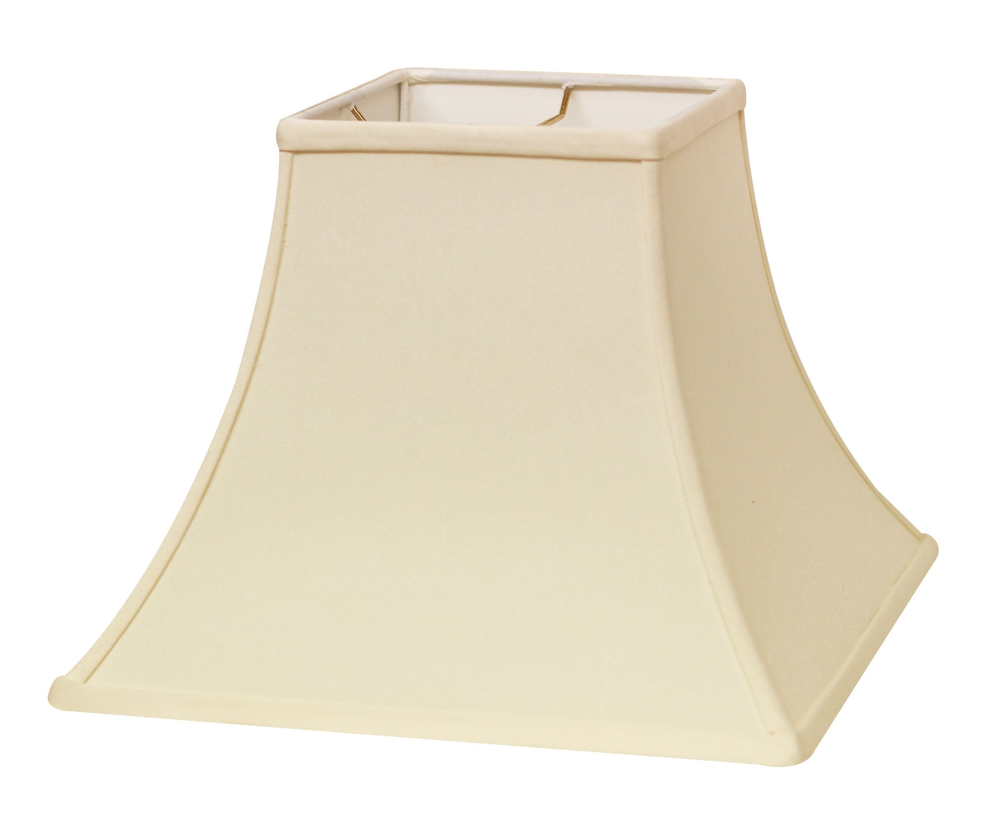 10" Ivory Premium Square Bell Slanted No Slub Lampshade