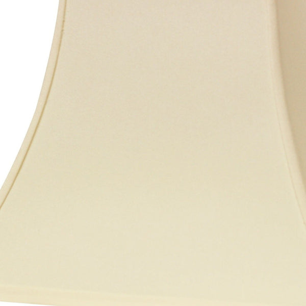 10" Ivory Premium Square Bell Slanted No Slub Lampshade