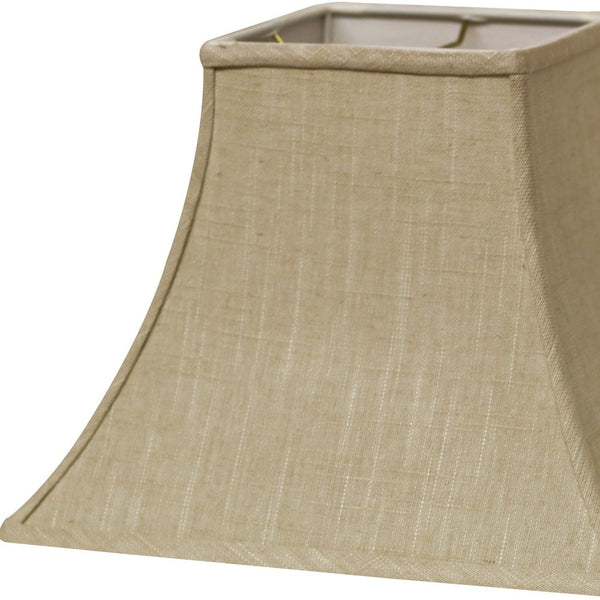 10" Light Wheat Premium Square Bell Slanted Linen Lampshade