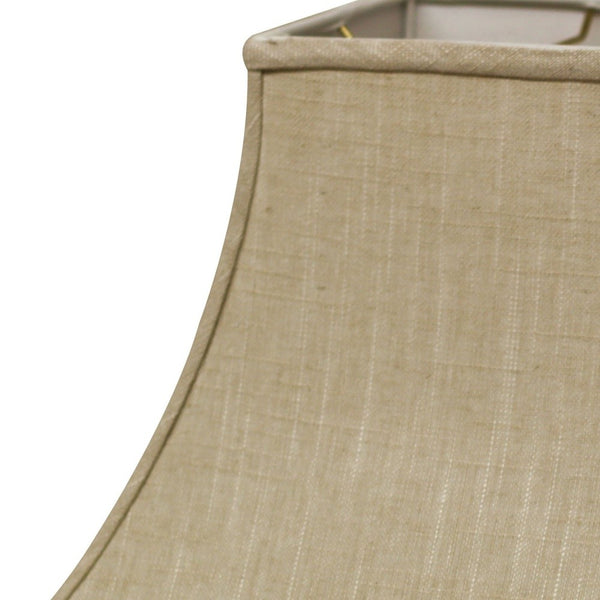 10" Light Wheat Premium Square Bell Slanted Linen Lampshade