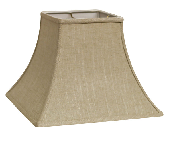 10" Light Wheat Premium Square Bell Slanted Linen Lampshade