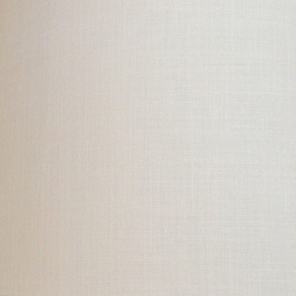 18" White Rounded Empire Slanted Linen Lampshade