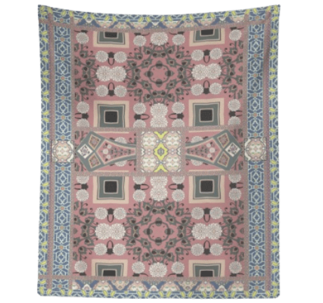 Spring Flower Pattern 80" x 68" Hanging Wall Tapestry