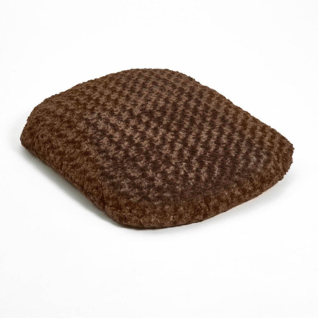 Brown 3' x 4' Lux Faux Fur Oval Pet Bed