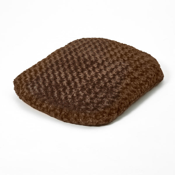 Brown 3' x 4' Lux Faux Fur Oval Pet Bed