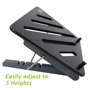 Black Adjustable Five Level Ergonomic Laptop Stand