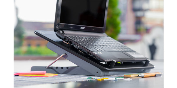 Black Adjustable Five Level Ergonomic Laptop Stand