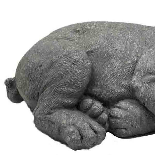 7" Peaceful Sleeping Dog Indoor Outdoor Statue