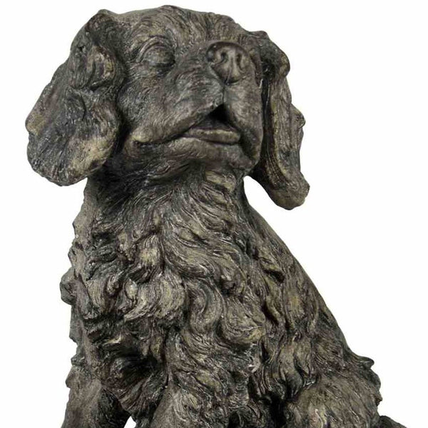 15" Rustic Barking Dog Indoor Outdoor Statue