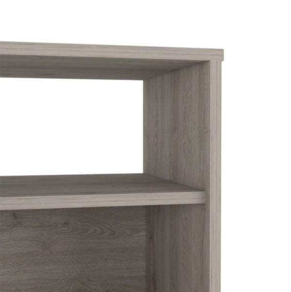 Light Gray Nightstand with One Door Panel Cabinet