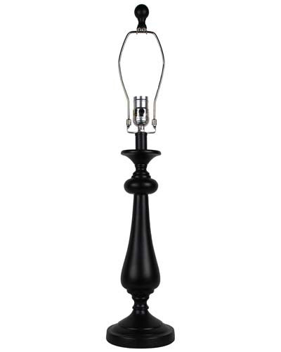 Black Candlestick Whimsical Dandelion Shade Table Lamp