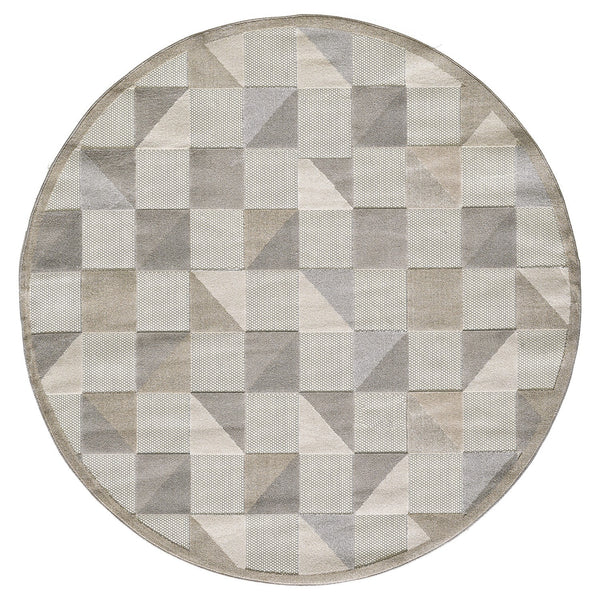 2’ x 4’ Gray Triangle Indoor Outdoor Area Rug