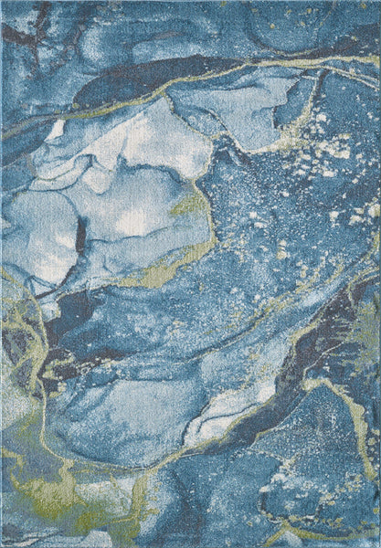 3’ x 5’ Blue Sage Abstract Stone Modern Area Rug