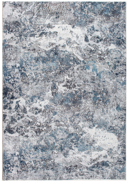 2’ x 7’ Gray Blue Abstract Galaxy Runner Rug