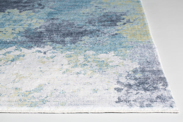 2’ x 7’ Blue Yellow Abstract Sky Runner Rug