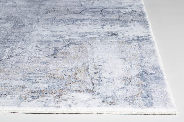 2’ x 7’ Gray Distressed Marble Runner Rug