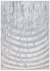 2’ x 7’ Gray Distressed Steps Abstract Runner Rug