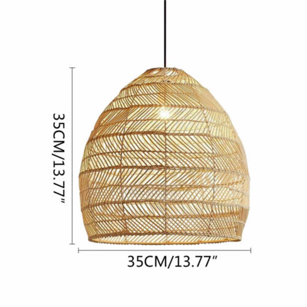 Natural Woven Rattan Hanging Pendant Lamp