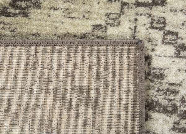 3’ x 5’ Gray Beige Distressed Diamond Area Rug