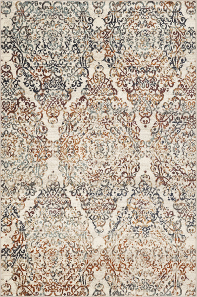 2’ x 8’ Ivory Brown Decorative Diamond Runner Rug