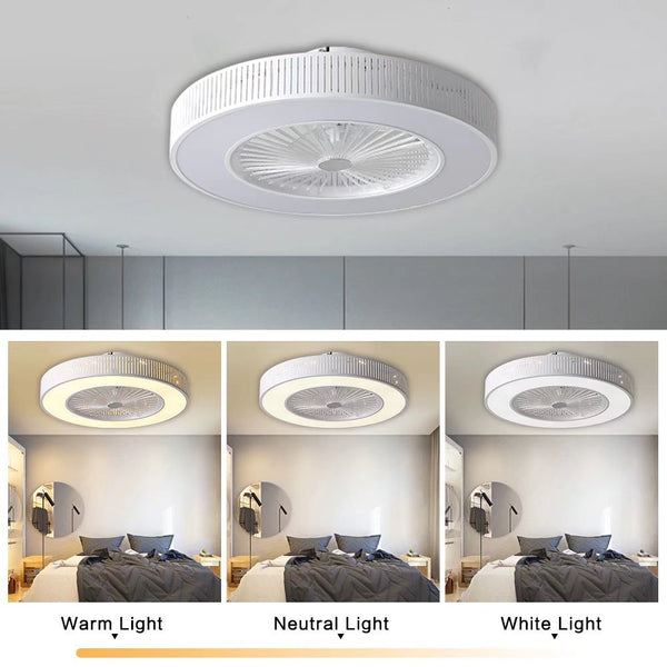 Classy Ceiling Fan And Round LED Lamp