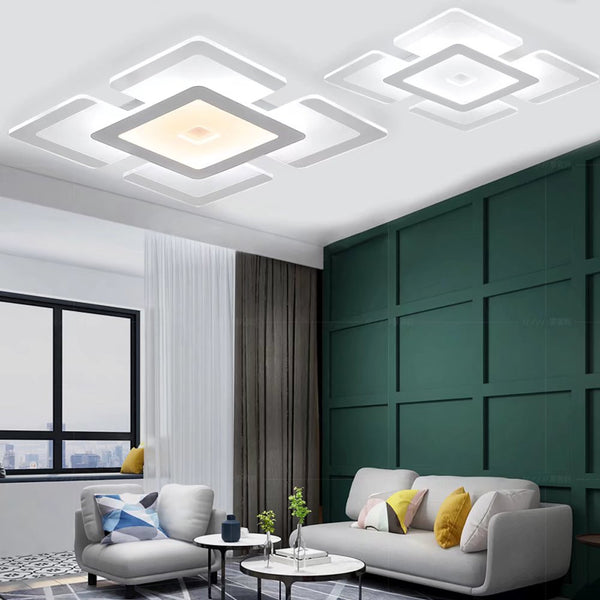 White Modern Acrylic LED Square Ceiling Light