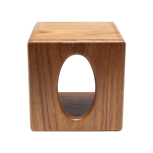 Traditional Solid Teak Square Tissue Box Cover