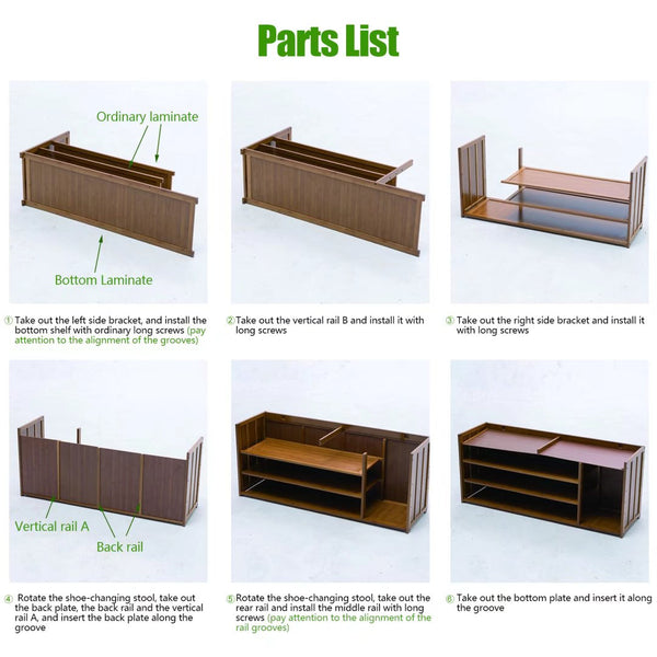 Stylish Brown Wood Shoe Rack And Bench