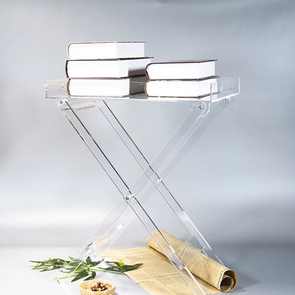 Fancy Glam Clear Acrylic Folding TV Table