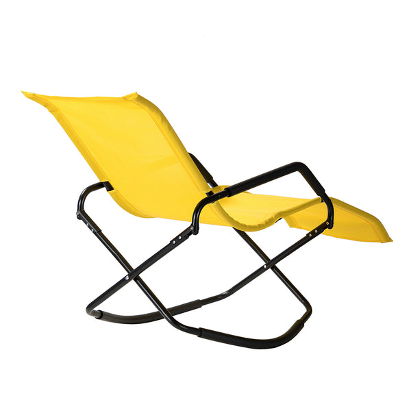 Yellow Outdoor Reclining Chaise Lounge