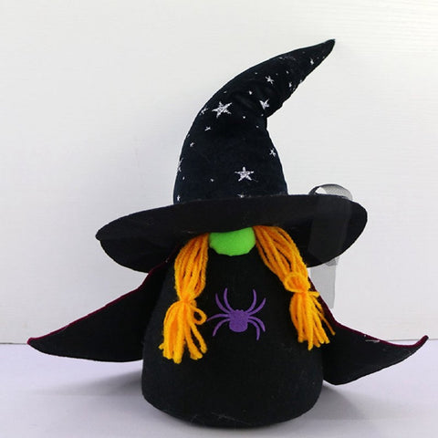 16" Halloween Witch Gnome Sculpture