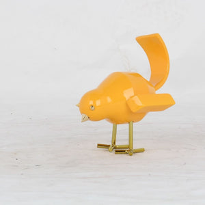 Small Yellow and Gold Bird Sculpture