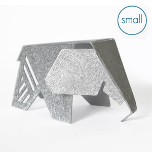 Aluminum 5" Elephant Origami Geometric Sculpture