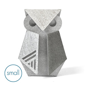 Aluminum Mini Owl Origami Geometric Sculpture