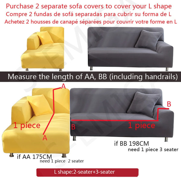 Solid Color Sofa Cover